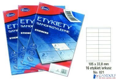 Etykiety samoprzylepne No. 021 105x33,8 mm GRAND 150-1048