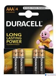 Bateria DURACELL alkaliczna BASIC LR03/AAA K4 (4szt) 4520104 Bateria DURACELL alkaliczna BASIC LR03/AAA K4 (4szt) 4520104