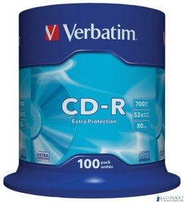 Płyta CD-R VERBATIM CAKE (100) Extra Protection 700MB x52 43411