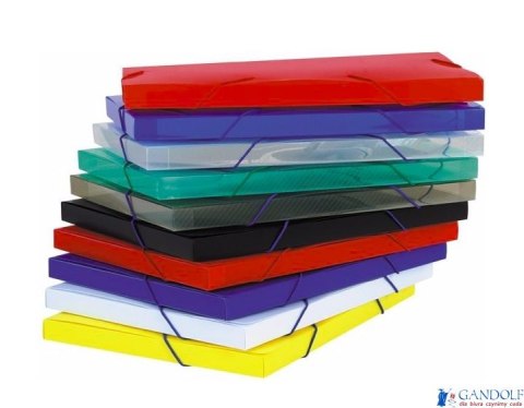 Teczka z gumką-pudło 4 cm kolor czarna TG-04-05 BIURFOL