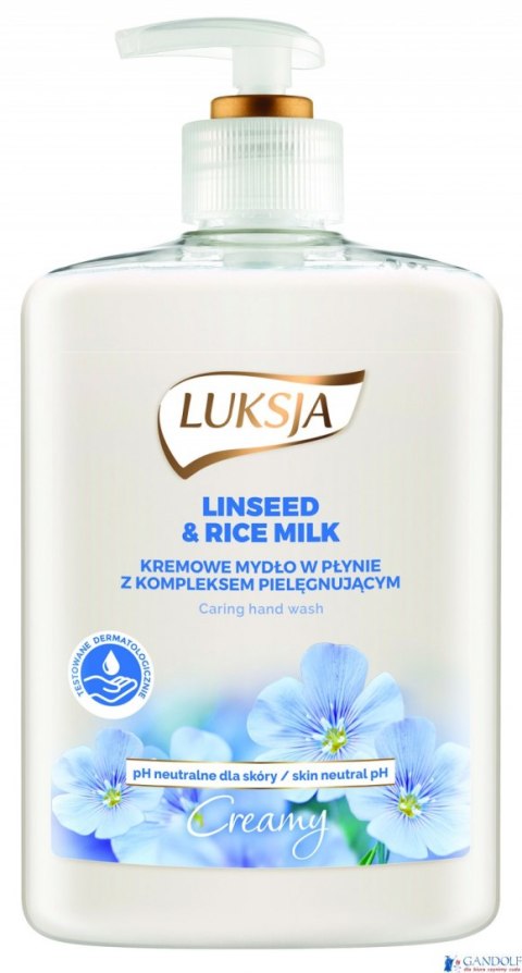 LUKSJA Mydło w płynie z dozownikiem 500 ml LINSEED&RICE MILK 8896