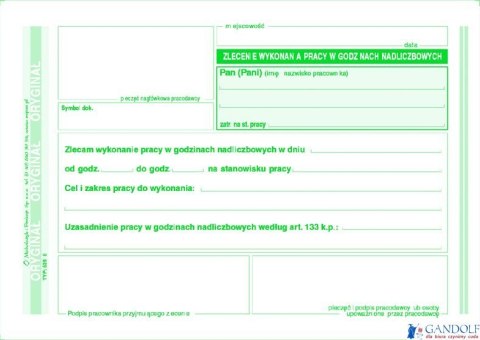529-5 Zlecenie wyk.prac w godz nadliczbow.MICHALCZYK I PROKOP