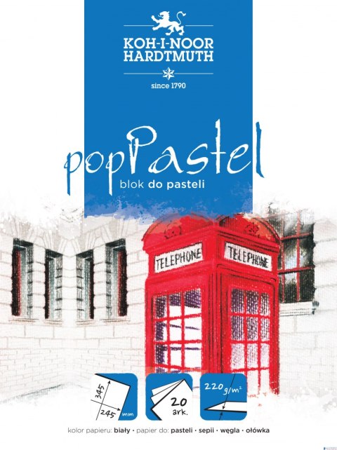 Blok do past.POP PAST.245*345 220g. biały BLO-PA245B Blok do past.POP PAST.245*345 220g. biały BLO-PA245B