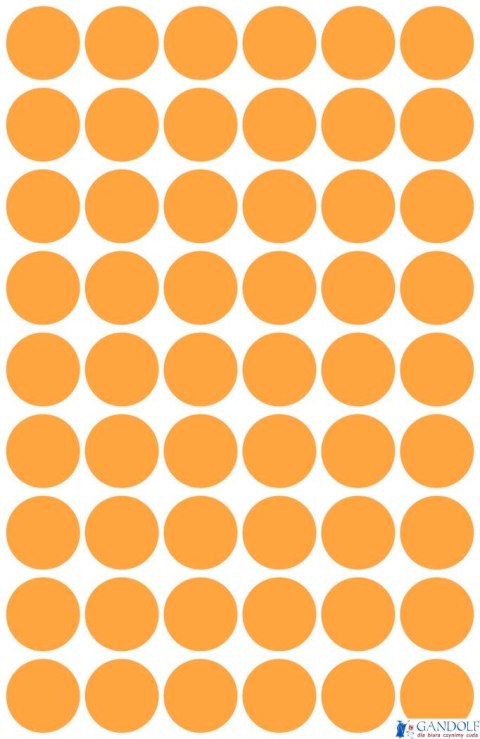 Kółka do zaznaczania pomarańczowe neon 3148 Q12 5 ark, Avery Zweckform