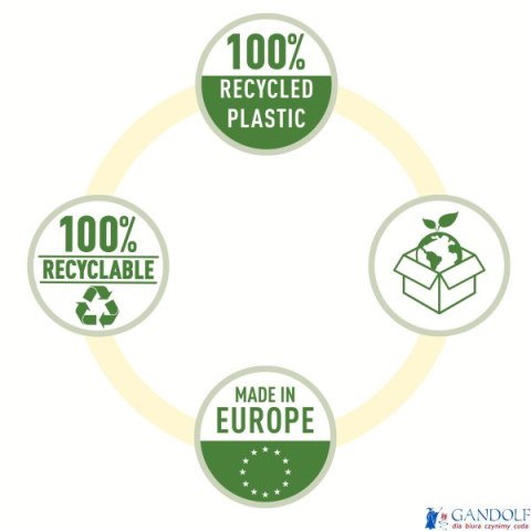 Koszulka groszkowa Recycled Premium PP 100 mic. A4, 627504, MAXI , 50 szt. Esselte 627504