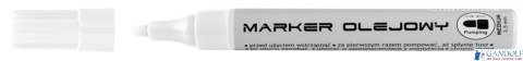 Marker olejowy ECONOMY, fibrowa końcówka 2,5 mm, biały TO-420 Toma