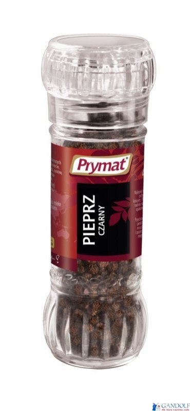 Pieprz czarny ziarnisty PRYMAT 47g młynek Pieprz czarny ziarnisty PRYMAT 47g młynek