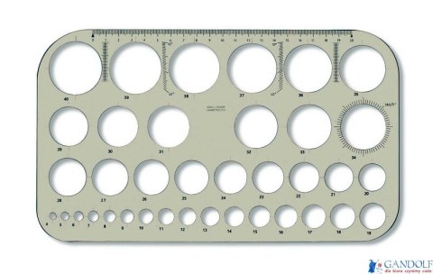 Szablon kołowy wew.Z-37 749161 165X282 KOH I NOOR Szablon kołowy wew.Z-37 749161 165X282 KOH I NOOR