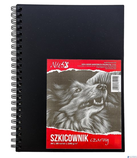 Szkicownik A4 140g 30kartek czarny KOH I NOOR BLO-SZA414-00104