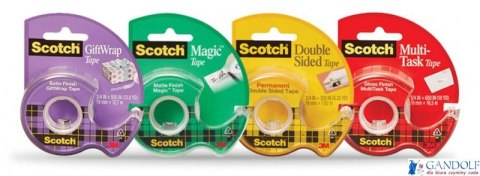 Taśma biurowa, dwustronna SCOTCH (136D), z dyspenserem, 12mm, 6, 3m Taśma biurowa, dwustronna SCOTCH (136D), z dyspenserem, 12mm, 6, 3m