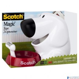 Dyspenser do taśm Scotch w kształcie pieska (C31-Dog), taśma GRATIS 3M-HK100010295 3M-HK100010295