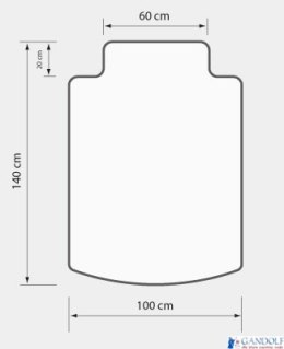 Mata pod krzesło DOTTS na podłogę 140x100 miękka ergonomiczna