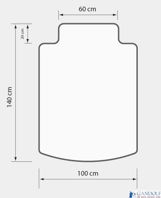 Mata pod krzesło DOTTS na podłogę 140x100 miękka ergonomiczna Mata pod krzesło DOTTS na podłogę 140x100 miękka ergonomiczna