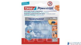 Plastry samoprzylepne 8szt.+Haczyki 5szt.TESA POWERSTRIPS Deco 58900-00017-0