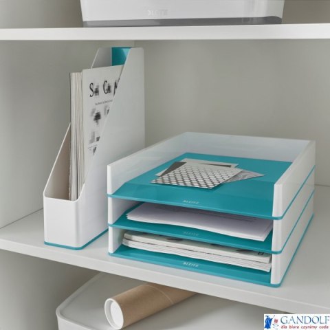 Półka na dokumenty Leitz WOW dwukolorowa, turkusowa 53611051
