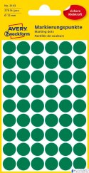 Kółka do zaznaczania zielone 3143 Q12 5 ark. Avery Zweckform