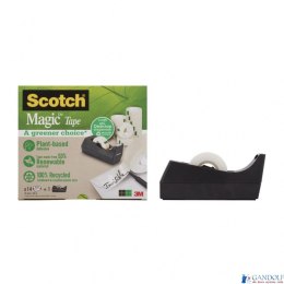 Taśma biurowa SCOTCH Magic Greener Choice (9-1933R3C38), matowa, 19mm, 33m, 3szt., podajnik C-38 GRATIS