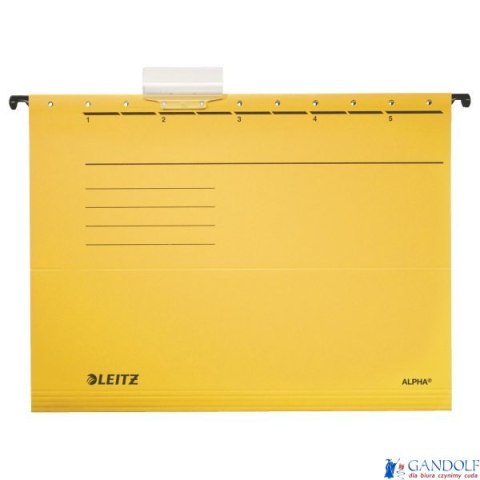 Teczki zawieszane ALPHA, żółty, Leitz 19850115