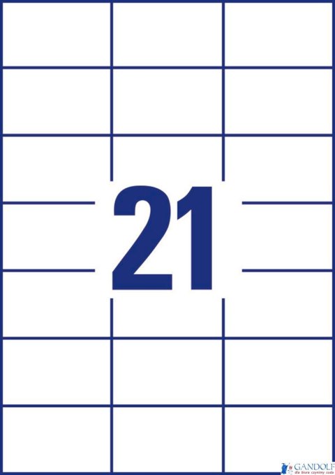 Trwałe etykiety uniwersalne 3652 70x42,3 100ark Avery Zweckform