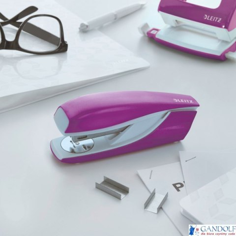 Zszywacz 55021 LEITZ WOW 24-26/6 30k fioletowy średni metalowy 55021062