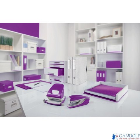 Zszywacz 55021 LEITZ WOW 24-26/6 30k fioletowy średni metalowy 55021062