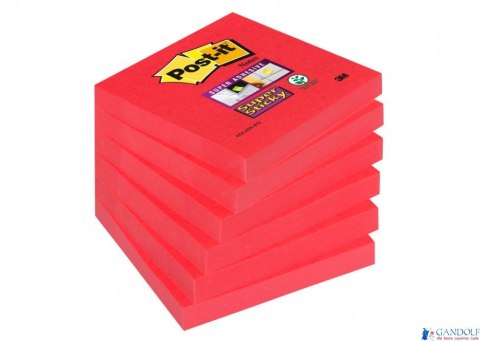 Bloczki 3M POST-IT 76x76mm różowe Super Sticky 6x90kartek 70005198125