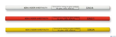 Kredka DERMATOGRAF 3263/6 biała KOH I NOOR