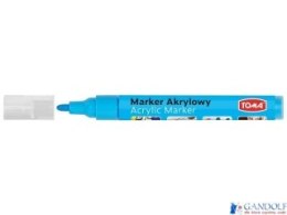 Marker akrylowy, fibrowa końcówka okragła 2-5mm, niebieski jasny TO-402 Toma