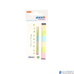 Zakładki papierowe 45x15mm 6 kolorów ECO 180 kartek STICKN 21597