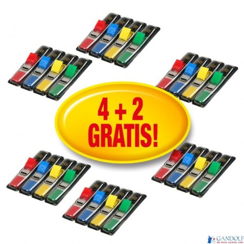 Zestaw promocyjny zakładek POST-IT (683-4), PP, 12x43mm, 4+2x35 kart., mix kolorów, 2 GRATIS 3M-FT600002966 3M-FT600002966 Zestaw promocyjny zakładek POST-IT (683-4), PP, 12x43mm, 4+2x35 kart., mix kolorów, 2 GRATIS 3M-FT600002966 3M-FT600002966