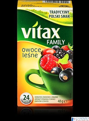 Herbata VITAX FAMILY OWOCE LEŚNE (24 saszetek) bez zawieszki Herbata VITAX FAMILY OWOCE LEŚNE (24 saszetek) bez zawieszki