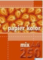Papier xero A4 80g mix kolorów (250 arkuszy) KRESKA