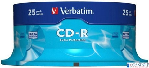 Płyta CD-R VERBATIM CAKE (25) Extra Protection 700MB x52 43432