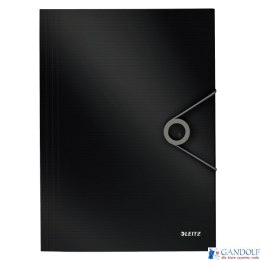 Teczka z gumką PP LEITZ SOLID A4 czarna 45631095