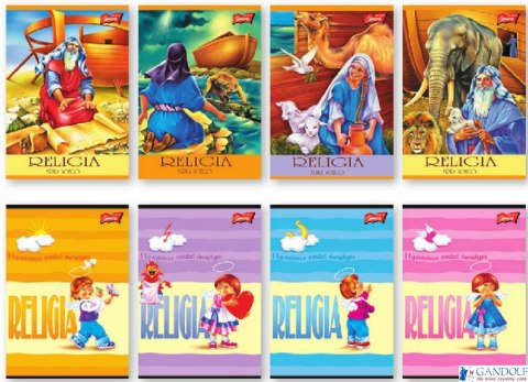 Zeszyt A5 32k kr. cień RELIGIA laminowany kratka UNIPAP