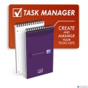 Blok notatnikowy OXFORD TASK MANAGER A5, 70kartek, spirala u góry, 400055727 (X)