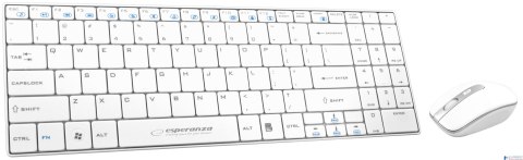 Zestaw Klawiatura+Mysz LIIBERTY biały bezprz. EK122W ESPERANZA 2.4GHz