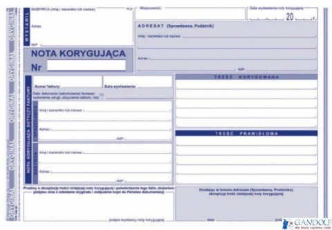 108-3E NK Nota korygująca VAT 108-3E NK Nota korygująca VAT