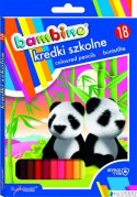 Kredki ołówkowe trójkątne 18 kolorów, 18cm. BAMBINO MAJEWSKI