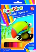 Kredki ołówkowe trójkątne 18 kolorów, 18cm. BAMBINO MAJEWSKI
