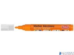 Marker akrylowy, fibrowa końcówka okrągła 2-5mm, pomarańczowy TO-402 Toma