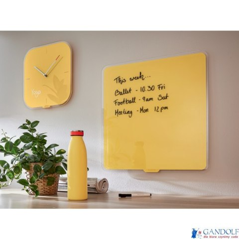 Zegar ścienny Leitz Cosy, żółty 90170019