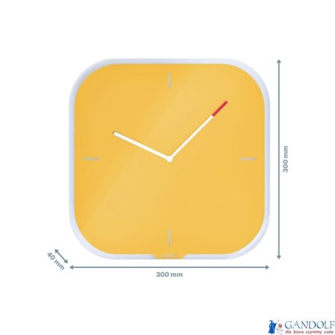 Zegar ścienny Leitz Cosy, żółty 90170019