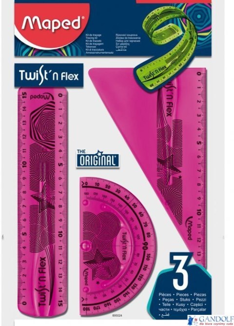 Zestaw linijek niełamliwych 895024 linijka 15cm ekierka kątomierz MAPED Zestaw linijek niełamliwych 895024 linijka 15cm ekierka kątomierz MAPED