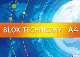 Blok techniczny biały A4 10k 250g KRESKA