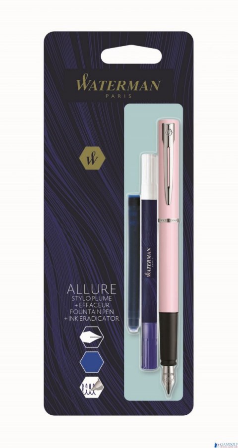 Pióro wieczne (F) + wymazywacz + długi nabój ALLURE PASTEL MIX KOLORÓW WATERMAN, 2135214, blister SALE Pióro wieczne (F) + wymazywacz + długi nabój ALLURE PASTEL MIX KOLORÓW WATERMAN, 2135214, blister SALE