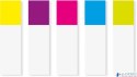 Zakładki indeksujące POST-IT_ (683-5CB), PP, 12x43mm, 5x20 kart., mix kolorów