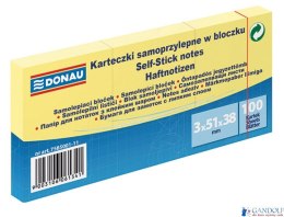 Bloczek samoprzylepne 3szt x 100 karteczek jasnożółte 51*38 7585001/1 DONAU