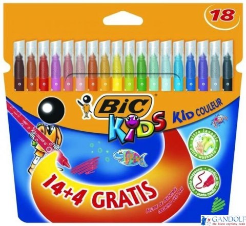 Flamastry BIC Kids Kid Couleur 14+4szt, 937510