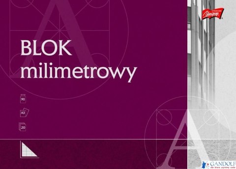 Blok milimetrowy A3 20 kartek UNIPAP Blok milimetrowy A3 20 kartek UNIPAP